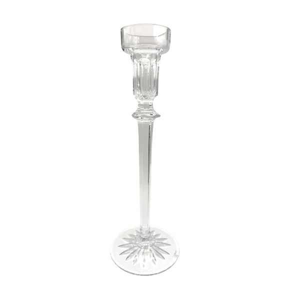 Rogaska Other - Rogaska‎ Crystal Taper Candlestick Holder - 10" Tall - Signed - Starburst Base